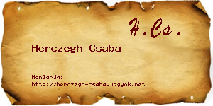 Herczegh Csaba névjegykártya