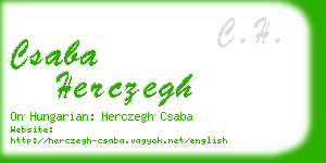 csaba herczegh business card